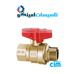 شیر توپی آبی رو پیچ تو پیچ سیم ایتالیا سایز ۱/۴ ۳۰۱/۱۶BL_PN۸۰