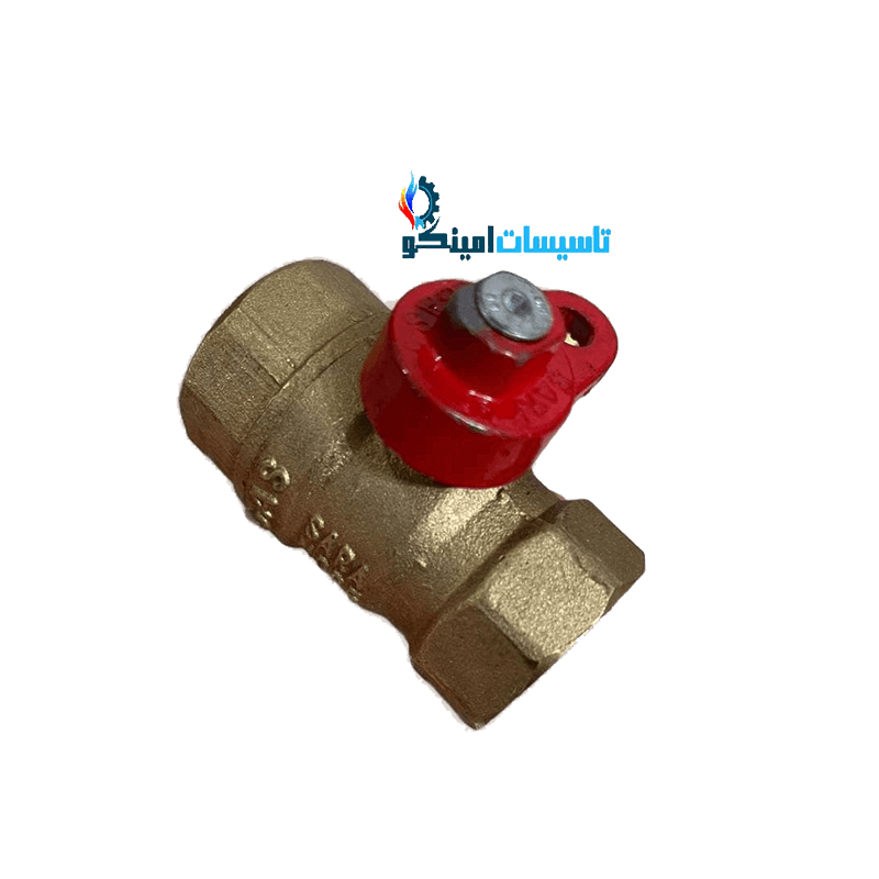 شیر گازی قفلی 1 اینچ تی وی