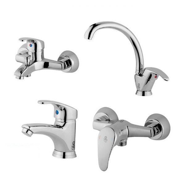 خرید و قیمت شیرآلات بهره‌مند مدل DAK | ست کامل اهرمی ۴ تکه اقتصادی برند شیرالات اهرمی ارزان قیمت - قیمت 80,000 تومان