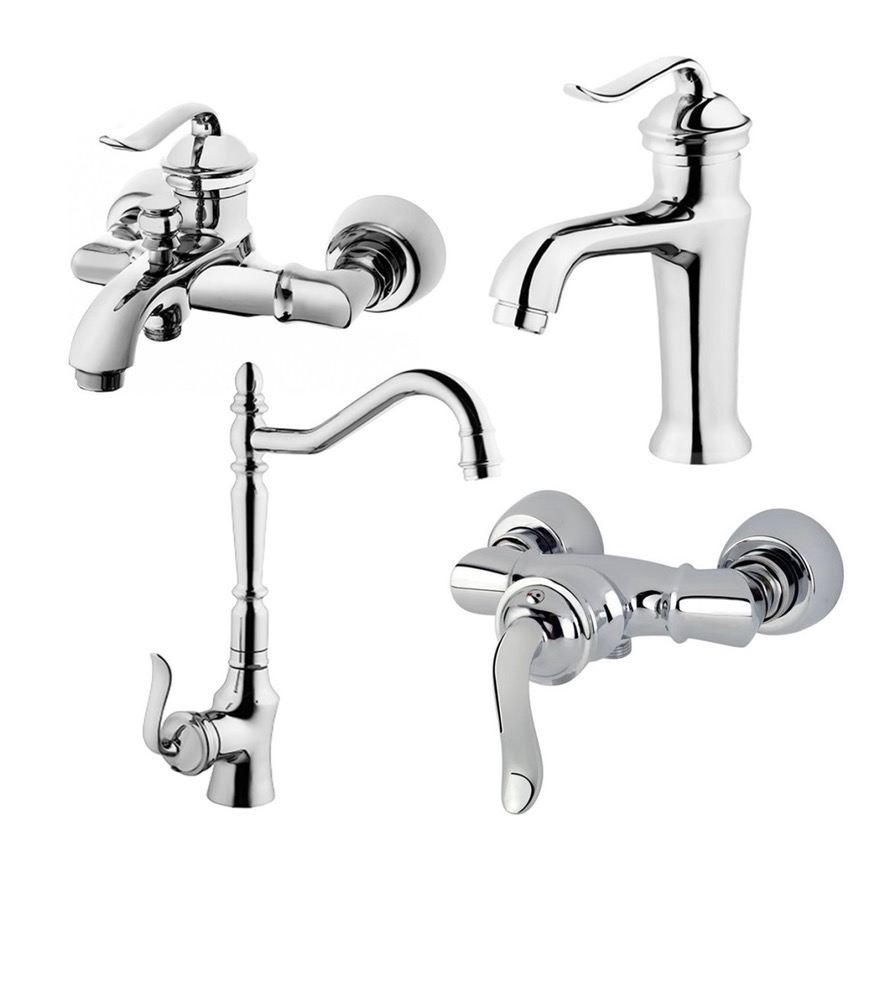 خرید ست شیرآلات بامبو کروم KTG | قیمت اقتصادی با ۵ سال ضمانت برند شیرالات اهرمی ارزان قیمت - قیمت 80,000 تومان