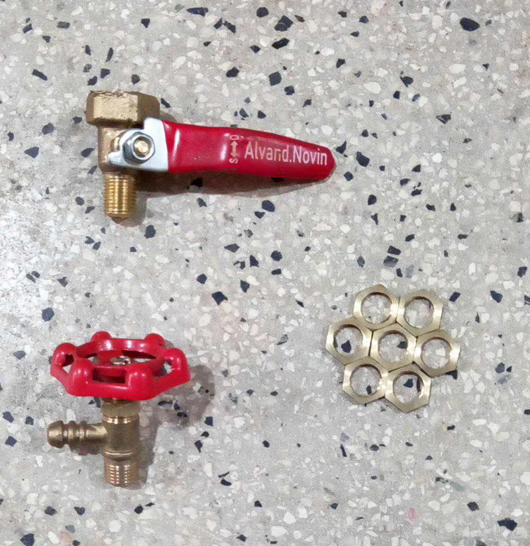 شیر اجاق گاز و متعلقات | دسته گازی، فلکه‌ای و مهره ۳ میل برند شیرآلات سیتکو - قیمت 10,000 تومان