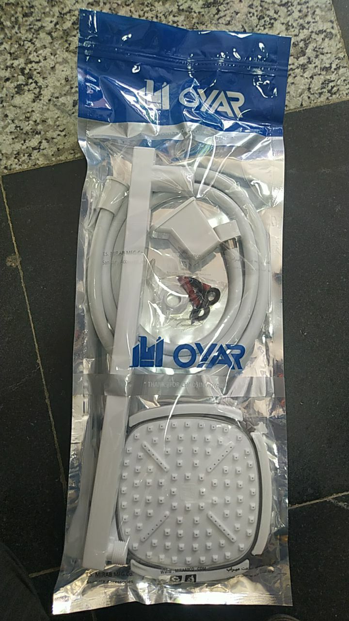 علم دوش متحرک (یونیورست) آینار | کیفیت ساخت بسیار بالا، سردوش ۱۵×۱۵ و شلنگ درجه ۱ برند شیرالات اهرمی ارزان قیمت - قیمت 80,000 تومان