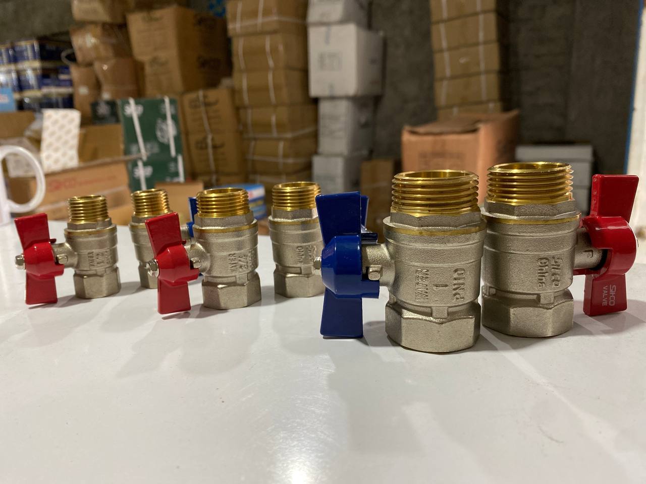 شیر پکیجی ۱/۲، ۳/۴ و ۱ اینچ تی وی کو (TVCO) | قیمت رقابتی و کیفیت برتر | تاسیسات امینکو